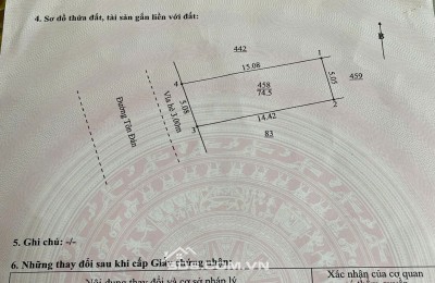 Bán đất đường 7,5m Tôn Đản -  Bán đất tặng nhà C4 kiên cố